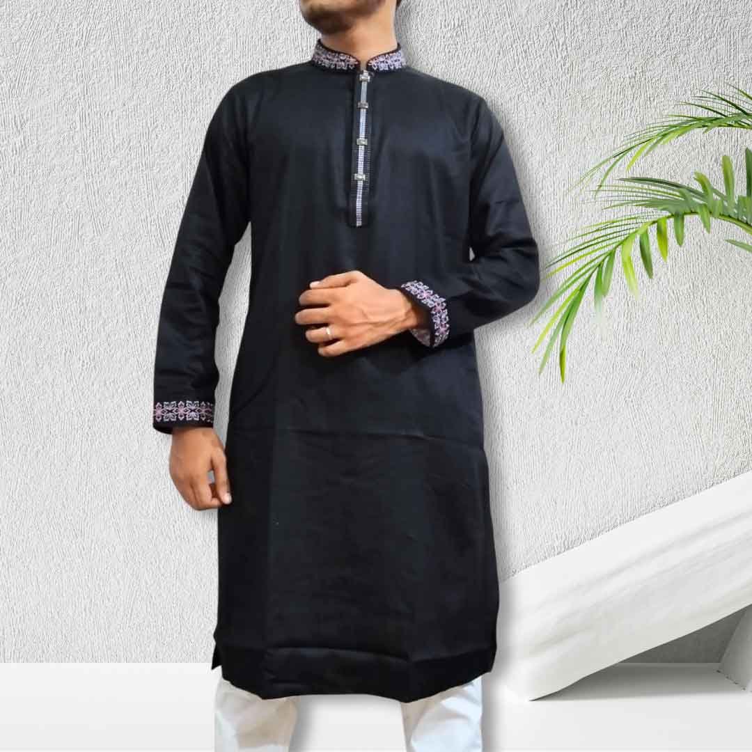 Solid black colour Punjabi